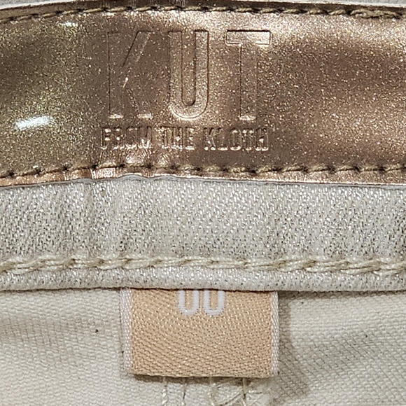 Kut Charlize High Waist Cigarette Leg Jeans In Champagne Size 00 NWT MSRP $99 - Picture 9 of 13